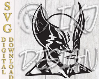 Wolverine Face Artwork  SVG | Vector Art