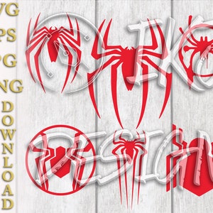 Spider-Man Logo Bundle SVG | EPS | PNG | Vector Art | Raster Files