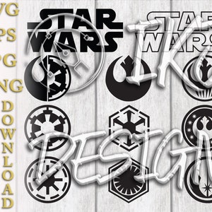 Star Wars Vector Art Bundle | Printable Sci-Fi Wall Decor | Digital Download | Star Wars Party, Cricut, Sublimation File  SVG | EPS | PNG