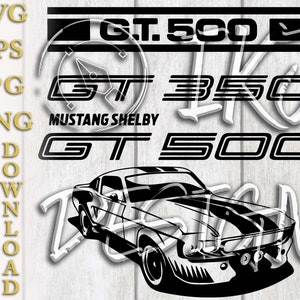 Shelby Cobra Inspired Bundle SVG | EPS | PNG | Vector Art | Raster Files