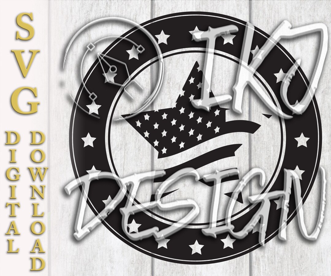 Patriotic Flag and Star SVG | Vector Art | JPG - Etsy