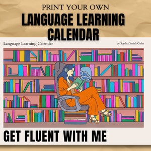 Language Learning Calendar Print Your Own and Boost Your Vocab 画像 1