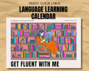 Language Learning Calendar - Print Your Own and Boost Your Vocab