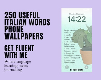 Learn Italian With Phone Wallpapers - Get Fluent With Me Vocab Learning
