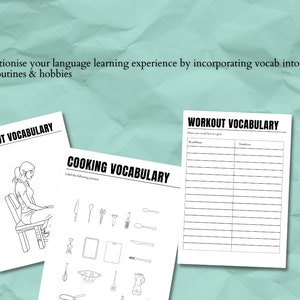 Language Learning Planner and Challenge Get Fluent With Me Study Journal To Print or Digital Download image 4