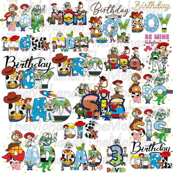 20 Toy storyy  Birthday Boy Png, Dad And Mom png, Birthday Girl Family png, Vacay Mode png , Birthday Gift png, Family Birthday Party png