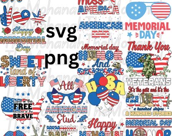 4th of July SVG Bundle, July 4th SVG, Fourth of July svg, America svg, USA Flag svg, Patriotic, Independence Day Shirt, Cut File Cricut