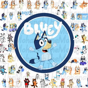 Mega Blue Dog Svg Bundle, Blue Dog Birthday Bundle Blue Dog Family Png Files, Png For Shirts, Birthday Png, Clipart png, Digital Download image 5