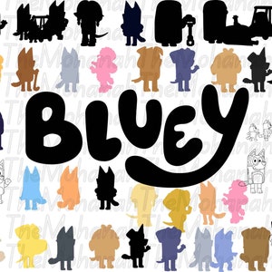 Mega Blue Dog Svg Bundle, Blue Dog Birthday Bundle Blue Dog Family Png Files, Png For Shirts, Birthday Png, Clipart png, Digital Download image 9