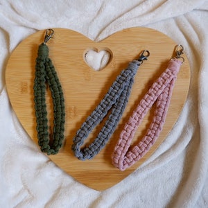 Pulsera de macramé hecha a mano - Llavero - Llavero - Accesorio de macramé