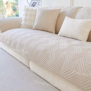 季節ごとの滑り止めソファカバー：ペットと子供に優しいソファクッション、家具プロテクター