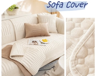Velvet Anti-slip Sofa Couch Protector, Non-slip Couch Sofa Cover Pad, Animal Pet Cat Dog Couch Cushion Protector, Home Enhance Décor