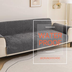 Waterproof Sofa Cover Full Couch Protection Slip-Resistant Furniture Protector for Pets & Kids 1 2 3 Seater Machine Washable Sofa Slipcover