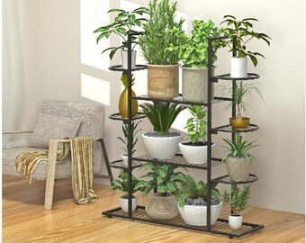 9 Tier Metal Plant Stand | Indoor Plant Stand | Multi Plant Stand | Corner Plant Stand | Handmade Plant Stand | Plant Shelves | Home Decor