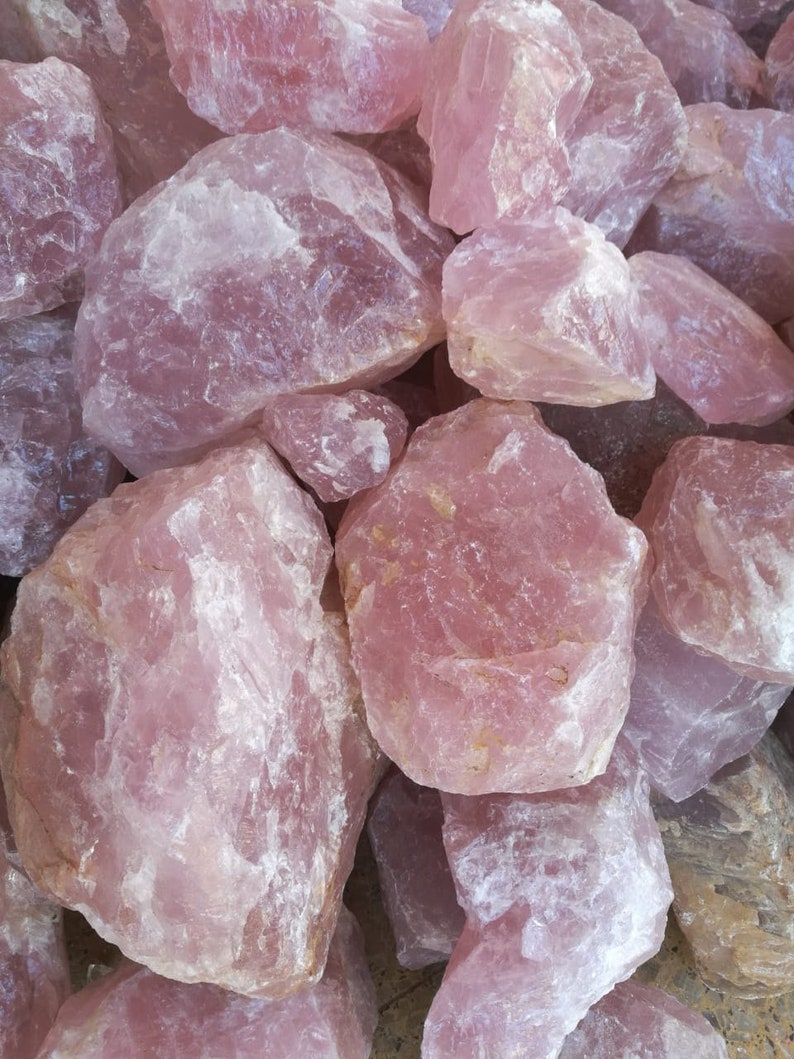 Rose Quartz Bathroom Set / 3 Pc Bathroom Accessories Set / Unique Rose