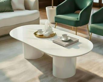 Handmade Oval Selenite Table Top: Unique Healing Crystal Décor