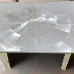 Selenite Tabletop Centerpiece: Natural Rectangle Stone, Unique Home Decor