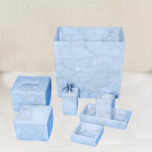 Buy Quartz Crystal bathroom set, Luxury bathroom, Bathroom Accessories Set of Agate, Soap Dispenser Set for Home Décor
