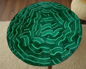 Natural Green Malachite Stone Coffee Table Top For Home Decor Handmade Furniture