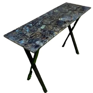 Labradorite Table Top/ Console table/ Kitchen Counter Top /Gem stones Counter Top Handmade Work / Table Top Home Decor