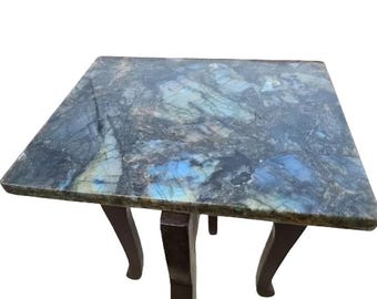 Rectangle Labradorite Gemstone Table Top - Custom Size Available