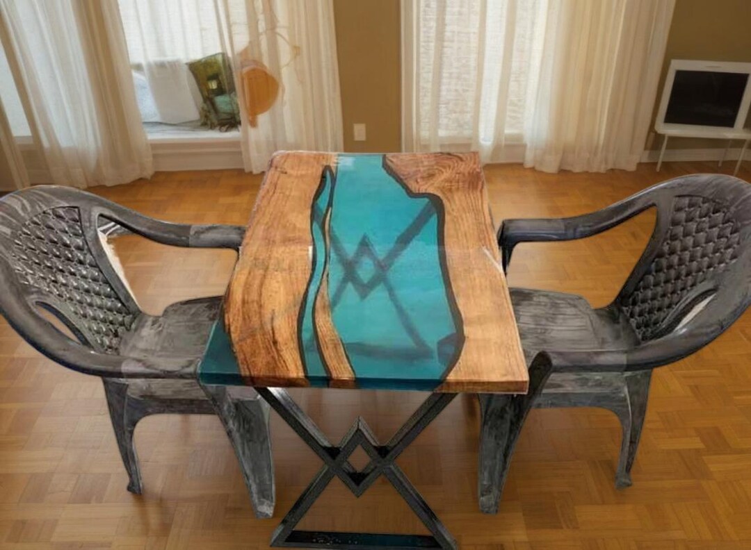 Handmade Epoxy Resin River Table: Live Edge Walnut Coffee Table - Etsy