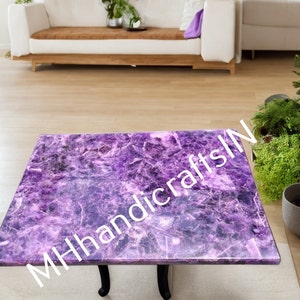 Amethyst Stones Countertop, Coffee, Dining Table, Purple Amethyst stone Handmade Art Interior Furniture Agate Meeting Table,Agate Countertop