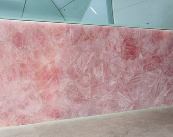 Natural Rose Quartz Table Top: Custom Pink Quartz Counter