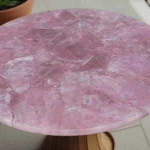 Radiant Rose Quartz Coffee Table Luxury Furniture Centerpiece Countertop Conference Meeting Desk Home Decors