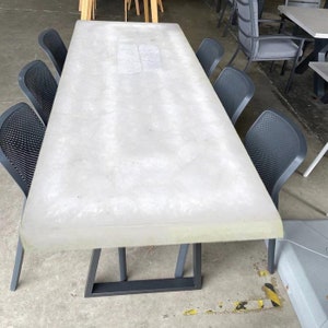 White Quartz Dining / Kitchen Counter Table Top Handmade Natural stones Home Office Interior Design