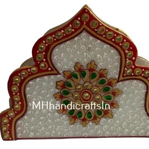 Designer Decorative Marble Hand painted marble tissue box cover Meenakari tissue box, handmade items With Printed Art