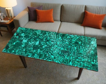 Handmade Malachite Marble Table Top: Home Decor Interior