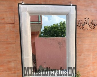 Selenite Crystal Wall Mirror For Living Room Wall Decor Interior Best Wedding Gift For Her