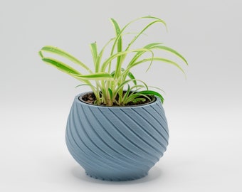 Planteur Zen en spirale en plusieurs couleurs - Imprimé en 3D, Planteur succulent, Pot de plantes d’intérieur moderne, Cadeau