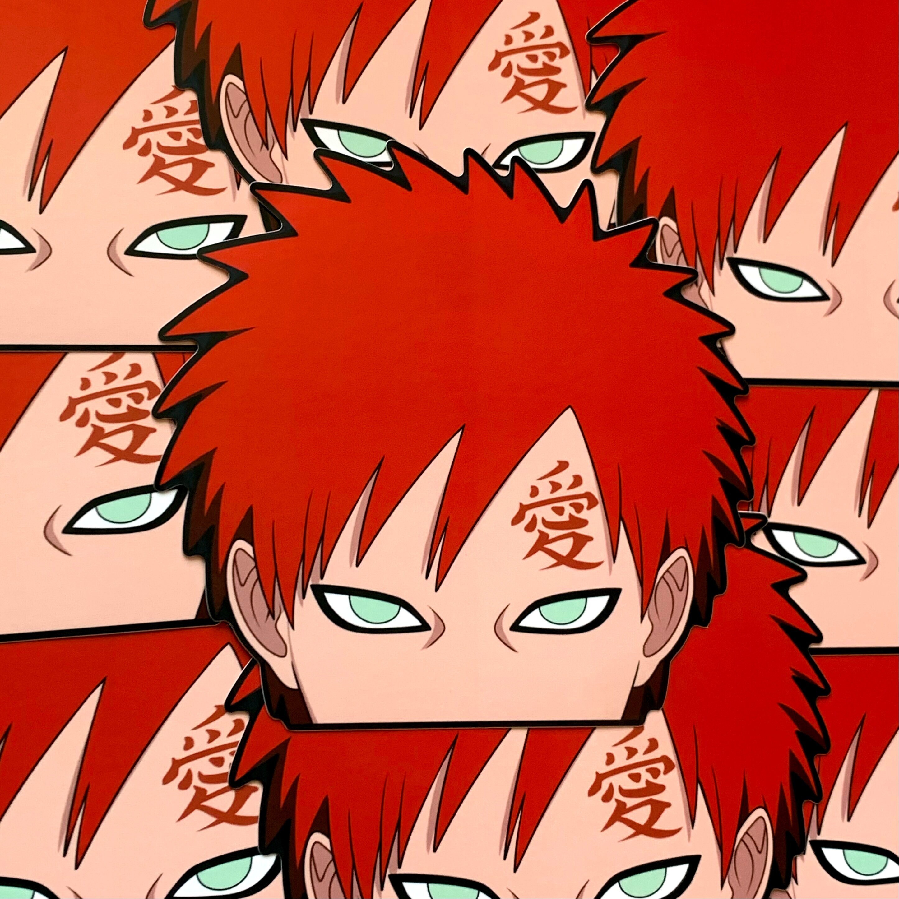 HOLO GAARA NARUTO PEEKER STICKER ANIME CAR STICKER