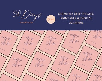30 dagen naar dagboek voor zelfliefde | Zelfzorgdagboek | Mindfulnessdagboek | Eenvoudig dagboek | Bullet Journal | 30 dagen journaal