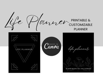 Afdrukbare levensplanner|Aanpasbare planner|ADHD Planner|Organisatieplanner|Levensplanner|Gewoonte Tracker|Dagelijks plan|Jaarplan