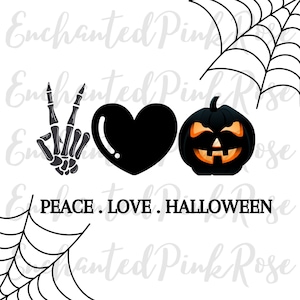 Frieden, Liebe Halloween, Kürbis Gesicht SVG, Kürbis Gesicht PNG, Halloween Zitate SVG, Halloween Zitate Png, Skelett Frieden svg, Skelett Hand svg