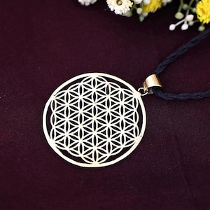 Flower of Life Pendant Necklace Gold, Dainty Women Necklace, Everyday Necklace, Bridesmaid Necklace, Gift for Her, Wedding Engagement