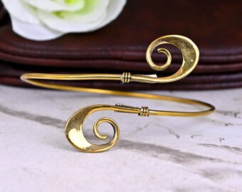 Large Spiral Armlet, Tribal Body Jewelry