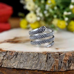 Ouroboros Snake Ring: 925 Sterling Silver Serpent Jewelry
