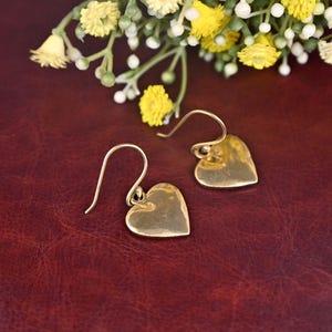 Gold puffy heart earrings, Bubble heart earrings, Gold hoop earrings, Y2K heart earrings, Chunky heart earrings, Christmas gift for Sister