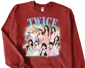 Cute Twice Members Chibi Sweatshirt, Twice Kpop Sweatshirt, Kpop Shirt,K-Drama Sweat, Korean Lover Gift, Korean Heart Hoodie, Korean Pop