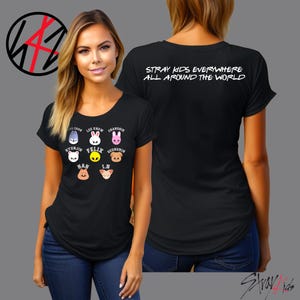 Cute Stray Kids Members Chibi Tshirt, Stray Kids Shirt, Stray Kids Group Shirts, Music Lover Tshirt
