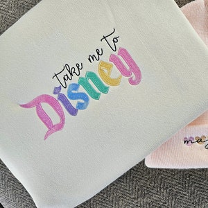 Broderad unisextröja med broderad topp | Disneyland-tröja | Disneyworld Disneybound-present