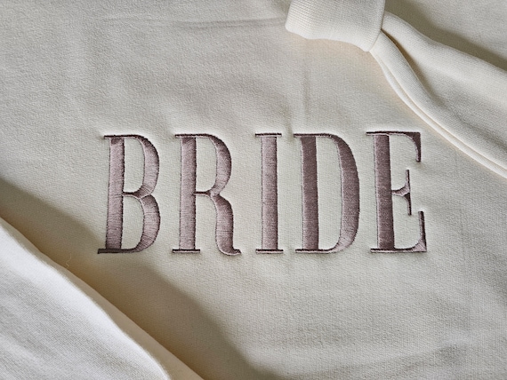 Bride Embroidered Unisex top Sweatshirt | Hen Party Jumper Gift | Mrs Mr Hubby Present | bridal shower, future wedding love wifey groom