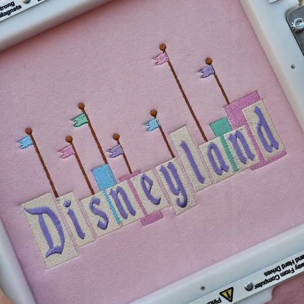 Disneyland Flags Embroidered Unisex top Sweatshirt | marvel Jumper Gift | Paris France Present movie disney world Princess castle retro