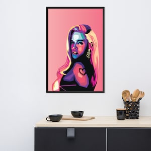 Karol G Limited-Edition Framed Poster | Gifts for Her | Gifts for Him | Birthday Gifts |