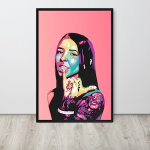 Póster enmarcado de edición limitada de Young Miko / Regalos para ella / Regalos de cumpleaños / Trap Kitty / Baby Miko