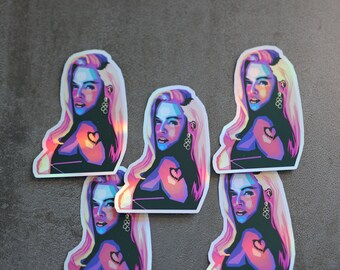 Karol G holografische stickers | Pak van 5 | Cadeaus voor haar | Verjaardag cadeaus